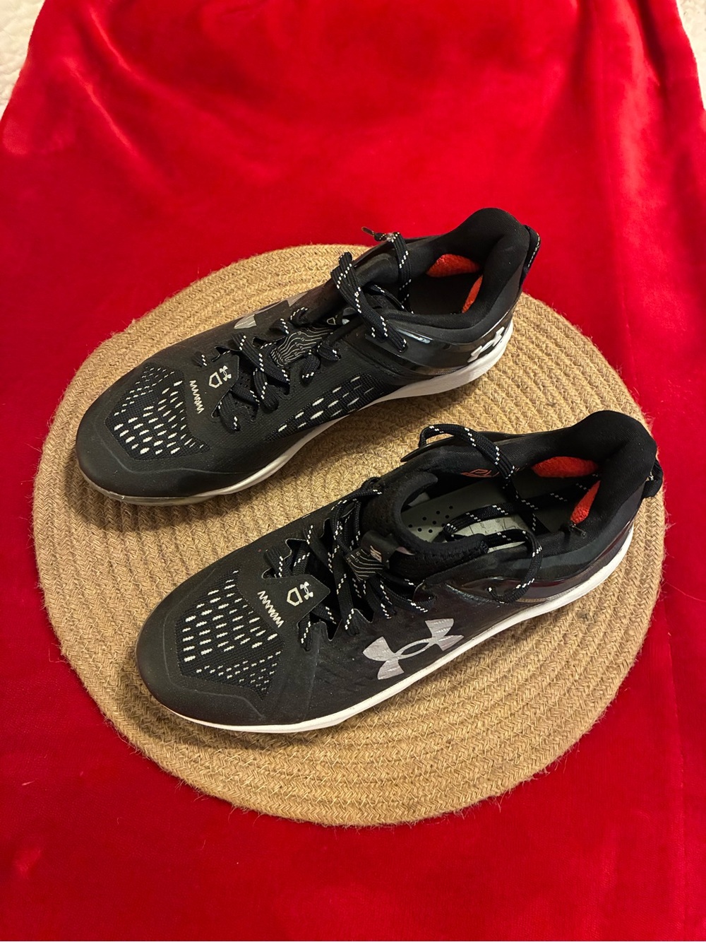 Under Armour Authentic Charged Assert 9 Women’s Sneakers Black,Coral,Blue 7.5